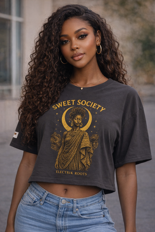 Faded Crop Tee-Sweet Society