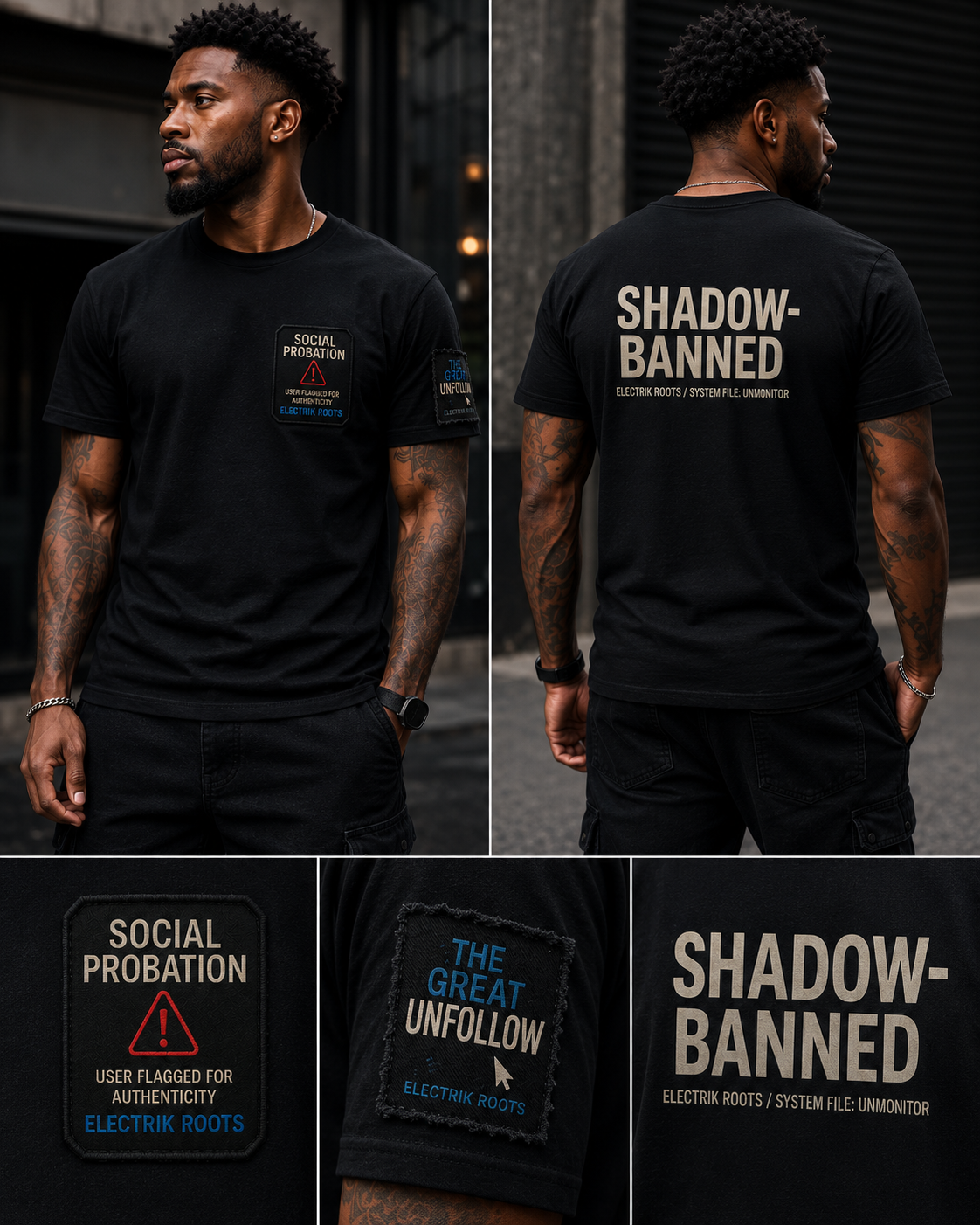 Shadow Banned Tee-Electrik Roots