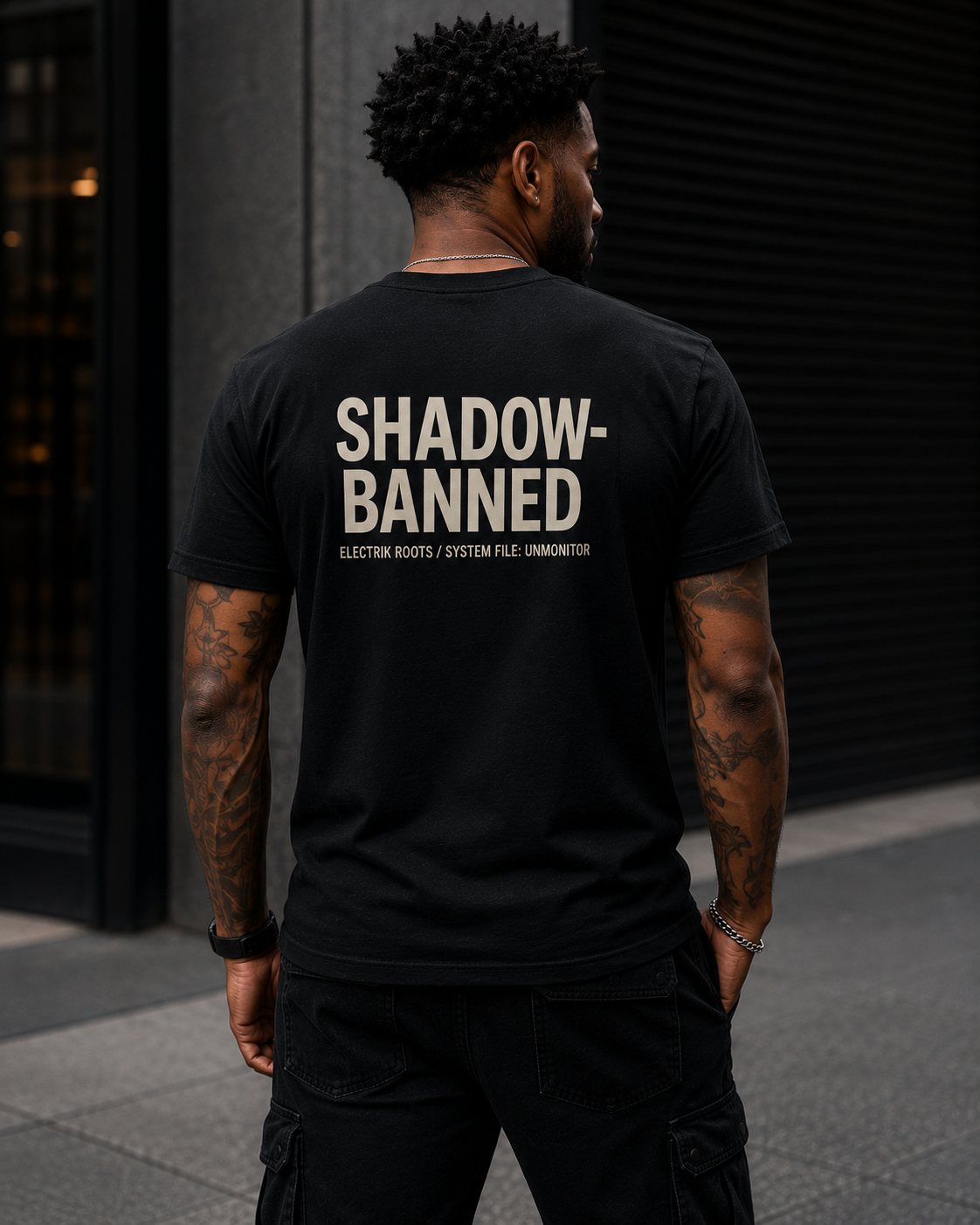 Shadow Banned Tee-Electrik Roots
