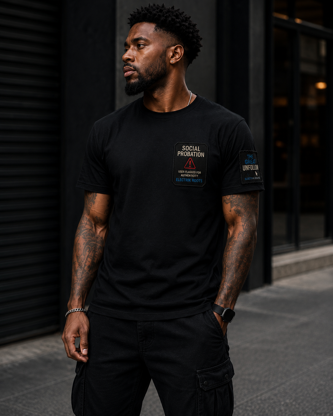 Shadow Banned Tee-Electrik Roots